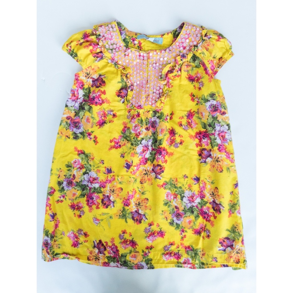 Cupackes and Pastries 3T  Yellow floral print